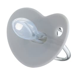 Соска - пустышка силиконовая ортодонтическая M&B «I LOVE DAD», от 6 мес., с колпачком, серый/серебро, стразы