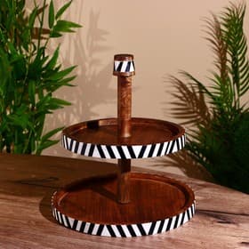 Подставка для десерта, 30(25)×32 см, дерево