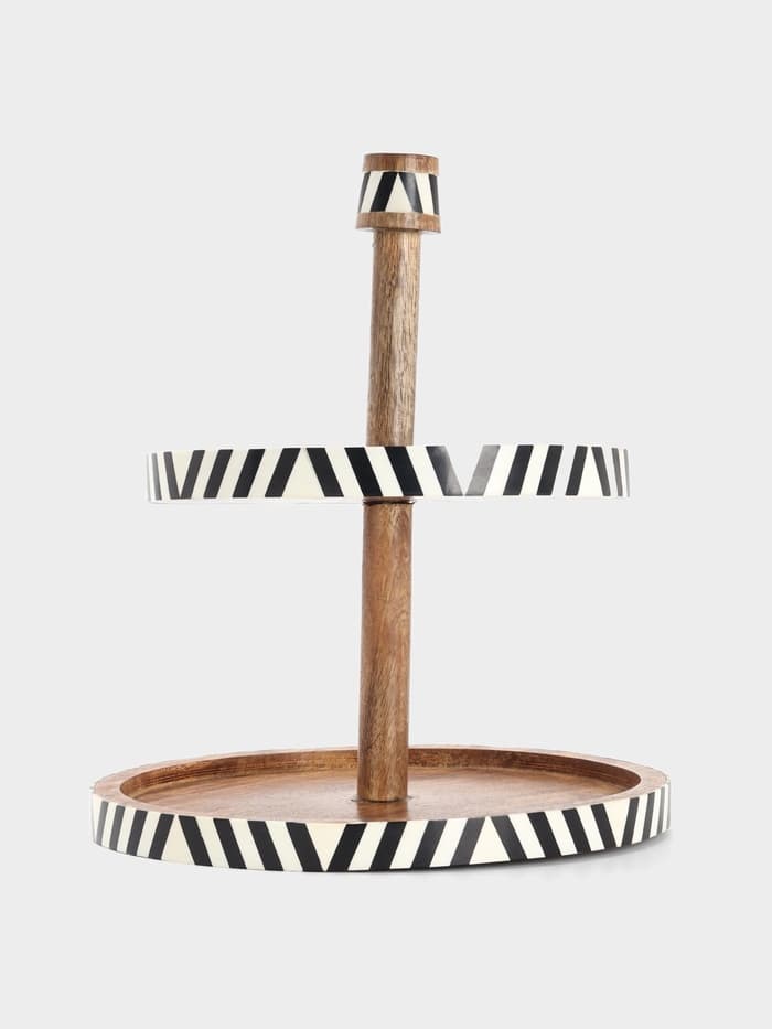 Подставка для десерта, 30(25)×32 см, дерево