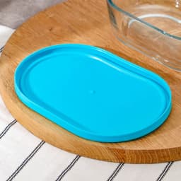 Контейнер Peanut, 1050 мл, с крышкой, стекло, голубой