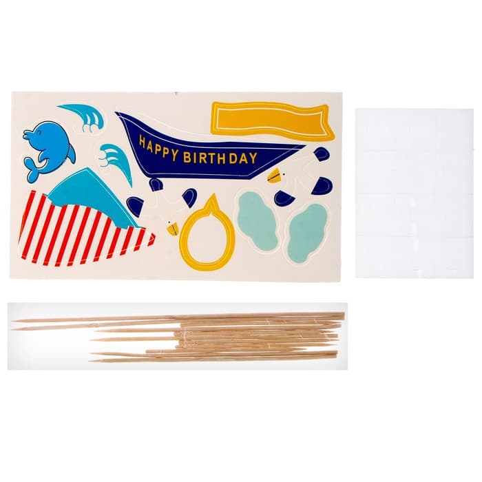 Набор для творчества: изготовление топперов, раскраска-наклейки «Море»