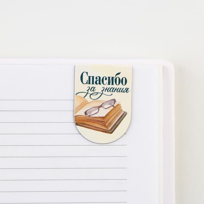 Магнитные закладки для книг, 6 шт., на подложке «Вы лучший учитель»