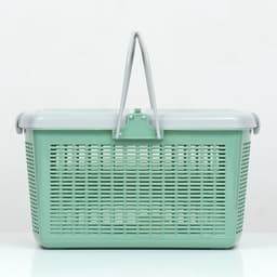 Корзина, 47×36×27.5 см, пластик, оливковая