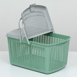 Корзина, 47×36×27.5 см, пластик, оливковая