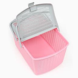 Корзина, 47×36×27.5 см, пластик, нежно-розовая