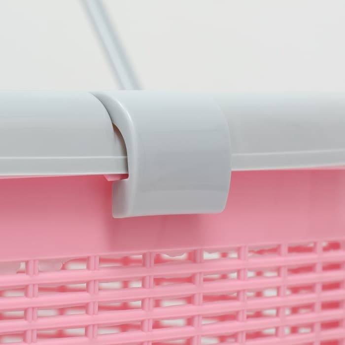 Корзина, 47×36×27.5 см, пластик, нежно-розовая