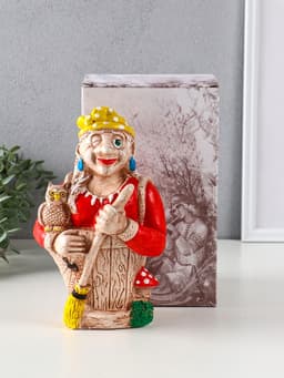 Копилка для денег «Баба Яга», гипс, 24×15×13 см