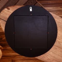 Зеркало, 60 см, дерево, бело-чёрное с орнаментом