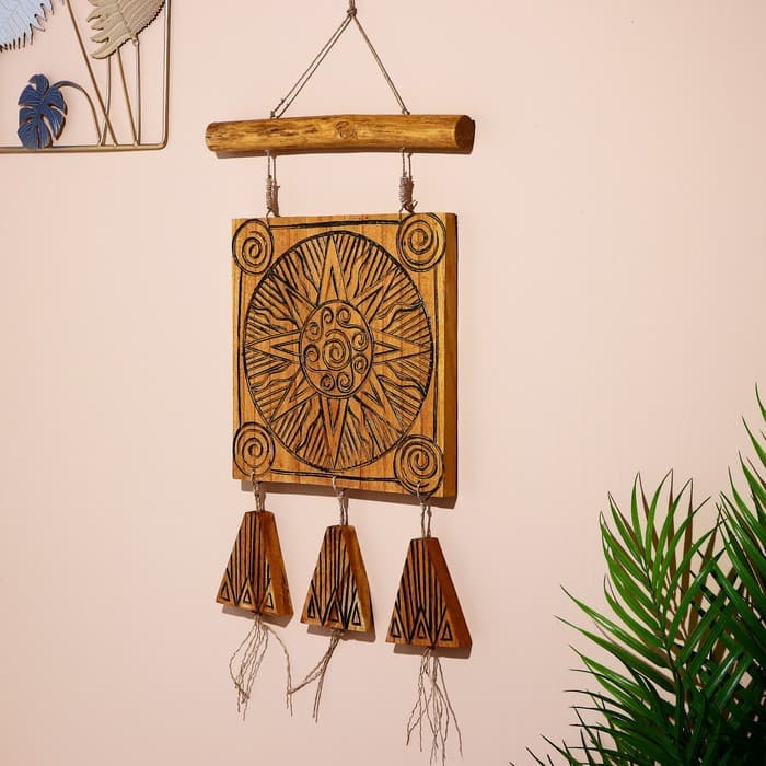 Подвесной декор «Солнце», 30×3×60 см, дерево джампинис