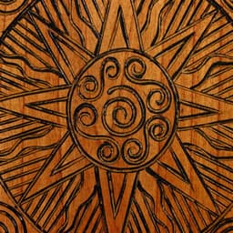 Подвесной декор «Солнце», 30×3×60 см, дерево джампинис