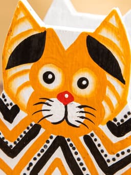 Подставка под ручки «Котик», 12×8×15 см, дерево албезия