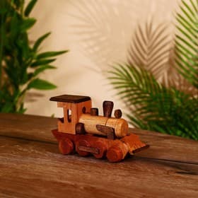 Сувенир «Паровоз», 16×4.5×9 см, тиковое дерево
