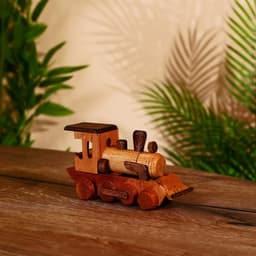 Сувенир «Паровоз», 16×4.5×9 см, тиковое дерево