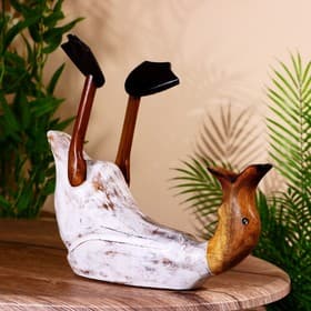 Подставка под бутылку «Уточка в белом», 34×17×28 см, дерево