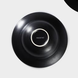 Тарелки для пасты Magistro Carbon, d=19.5 см, набор 2 шт., фарфор, чёрные