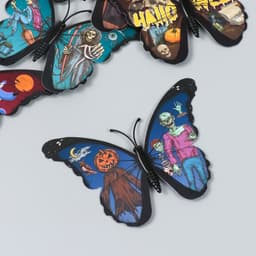 Набор магнитов на холодильник пластик «Бабочки. Хэллоуин», 12 шт. 10 см