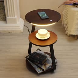 Торшер с беспроводной зарядкой «Тумми», LED, 22 Вт, USB, чёрный, 36×36×60 см