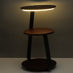 Торшер с беспроводной зарядкой «Тумми», LED, 22 Вт, USB, чёрный, 36×36×60 см
