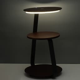 Торшер с беспроводной зарядкой «Тумми», LED, 22 Вт, USB, чёрный, 36×36×60 см