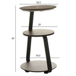 Торшер с беспроводной зарядкой «Тумми», LED, 22 Вт, USB, чёрный, 36×36×60 см