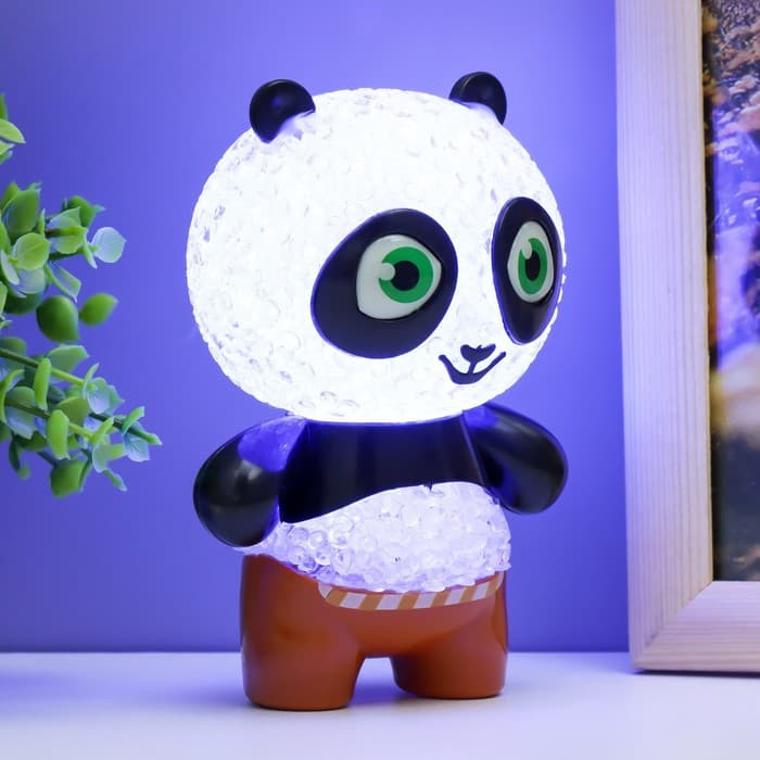Фигурка светящаяся RISALUX «Панда», LED-ночник, RGB, от батареек 3×LR44, 7×7×11 см