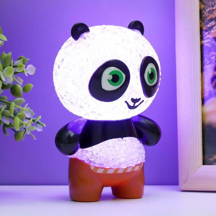 Фигурка светящаяся RISALUX «Панда», LED-ночник, RGB, от батареек 3×LR44, 7×7×11 см