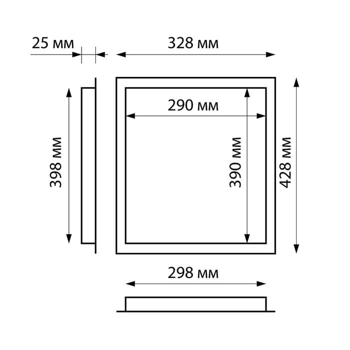 Люк ревизионный ZEIN Люкс ЛК3040, 300×400 мм, пластик