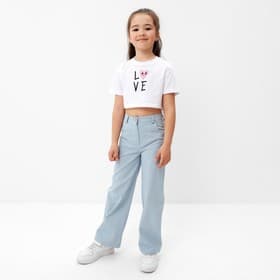 Джинсы для девочки KAFTAN, размер 32 (110-116 см), голубые