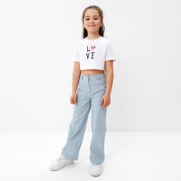 Джинсы для девочки KAFTAN, размер 32 (110-116 см), голубые