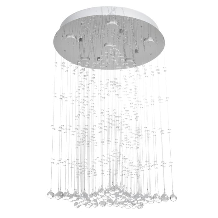 Светильник каскад «Звезда» 6xLED хром 50×50×84 см BayerLux