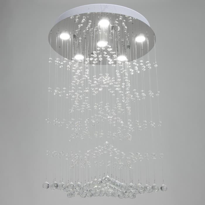 Светильник каскад «Звезда» 6xLED хром 50×50×84 см BayerLux