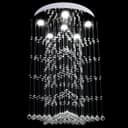Светильник каскад «Звезда» 6xLED хром 50×50×84 см BayerLux
