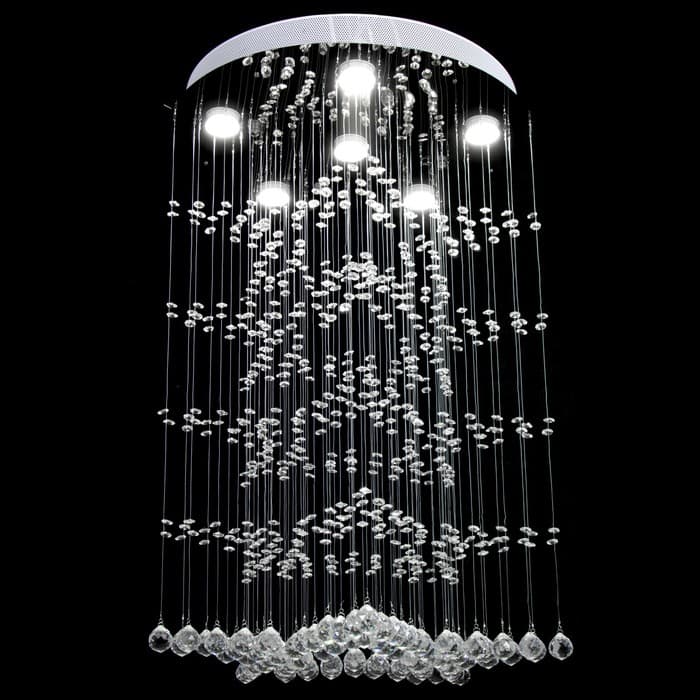 Светильник каскад «Звезда» 6xLED хром 50×50×84 см BayerLux