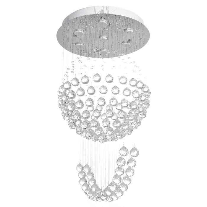 Светильник каскад «Аделисия» 7xLED хром 55×55×93 см BayerLux