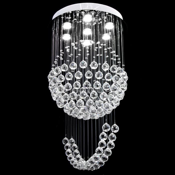 Светильник каскад «Аделисия» 7xLED хром 55×55×93 см BayerLux