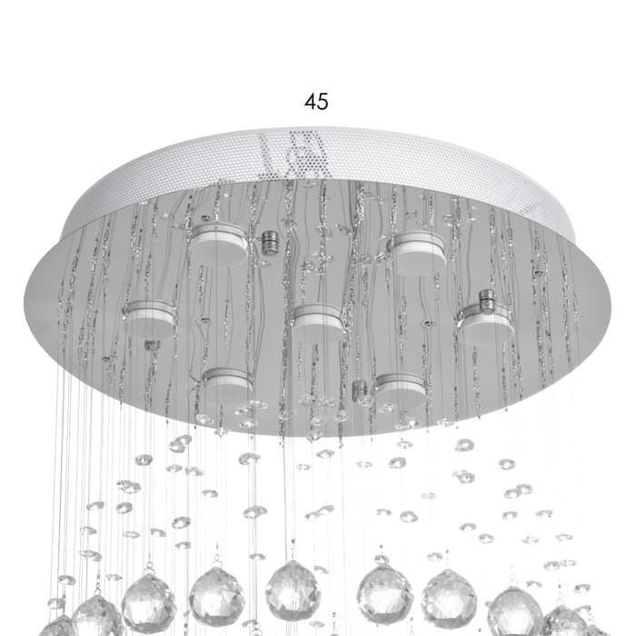 Светильник каскад «Аделисия» 7xLED хром 55×55×93 см BayerLux