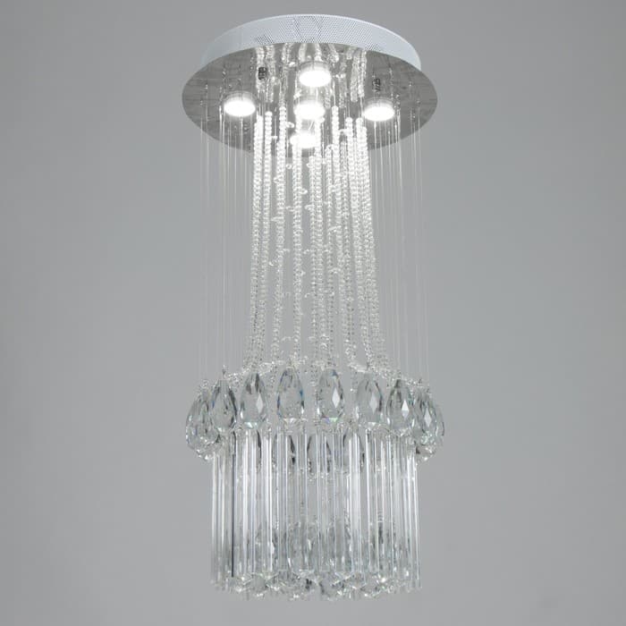 Светильник каскад «Брианна» 5xLED хром 40×40×83 см BayerLux