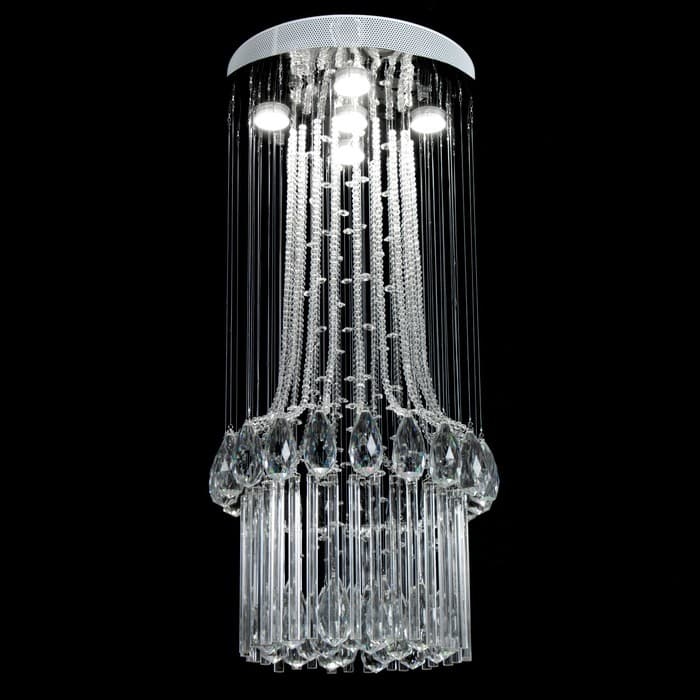 Светильник каскад «Брианна» 5xLED хром 40×40×83 см BayerLux