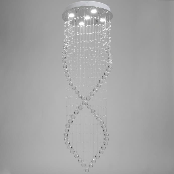 Светильник каскад «Лайма» 5xLED хром 60×60×150 см BayerLux