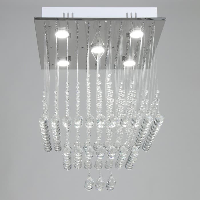 Светильник каскад «Ловелла» 5xLED хром 48×48×60 см BayerLux