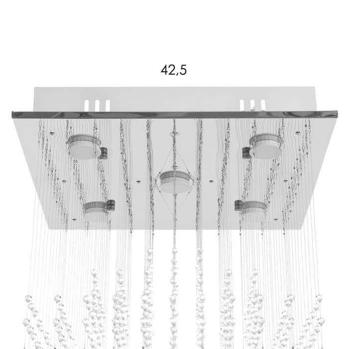 Светильник каскад «Ловелла» 5xLED хром 48×48×60 см BayerLux