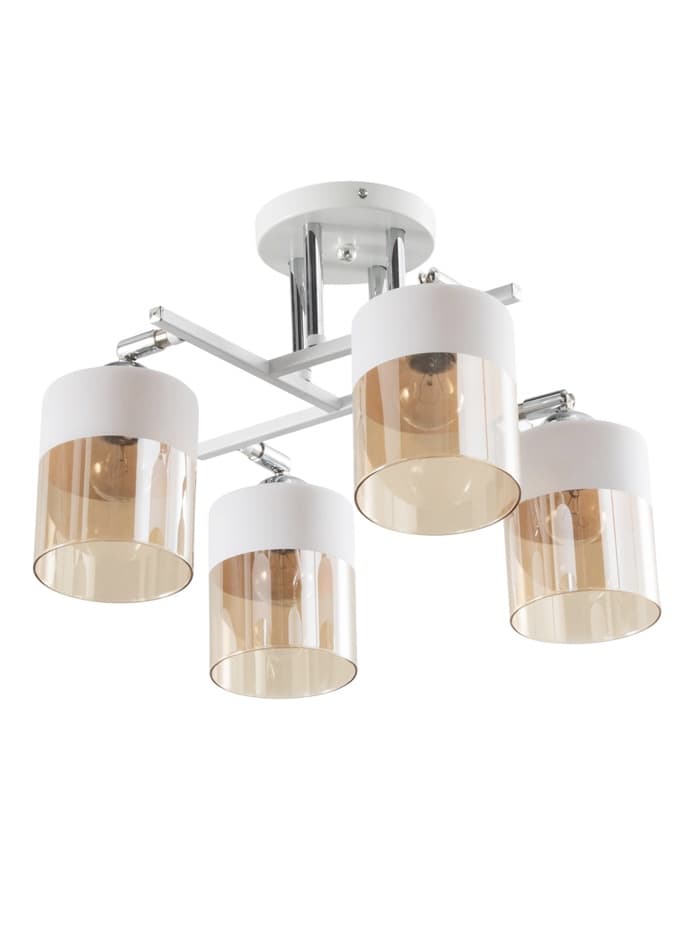 Люстра «Айрис» 4хЕ27 40 Вт бело-хромовый 55×55×27 см BayerLux