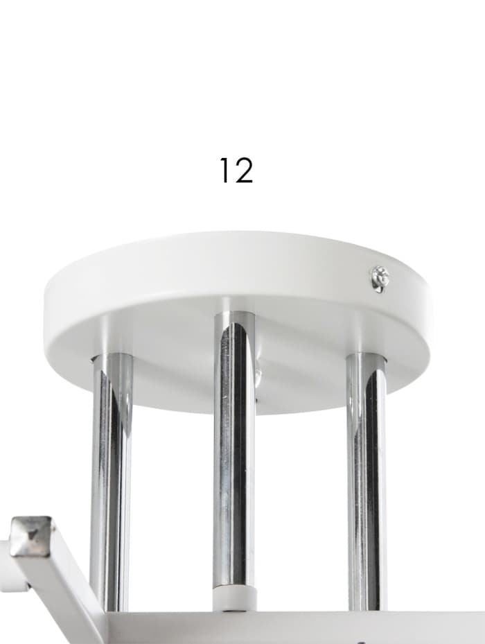 Люстра «Айрис» 4хЕ27 40 Вт бело-хромовый 55×55×27 см BayerLux