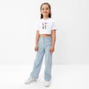 Джинсы для девочки KAFTAN, размер 30 (98-104 см), голубые