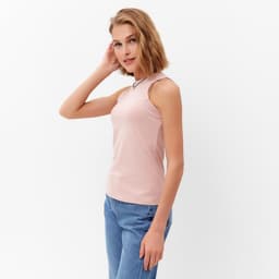Майка женская MINAKU: Basic line, размер 48, пудровый