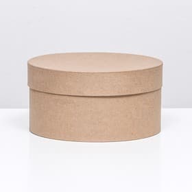 Коробка подарочная круглая, шляпная, крафт, 25×12 см