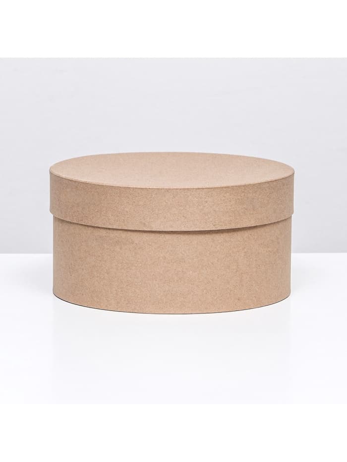 Коробка подарочная круглая, шляпная, крафт, 25×12 см