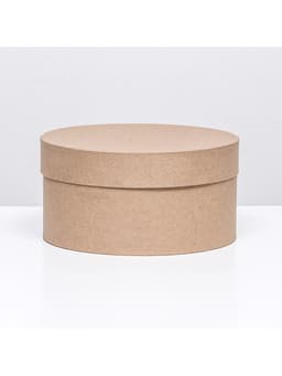 Коробка подарочная круглая, шляпная, крафт, 25×12 см