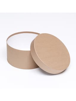 Коробка подарочная круглая, шляпная, крафт, 25×12 см