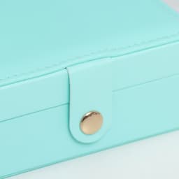 Шкатулка для украшений «Идиллия. Квадратная», искусственная кожа, бирюза, 5×12×12 см